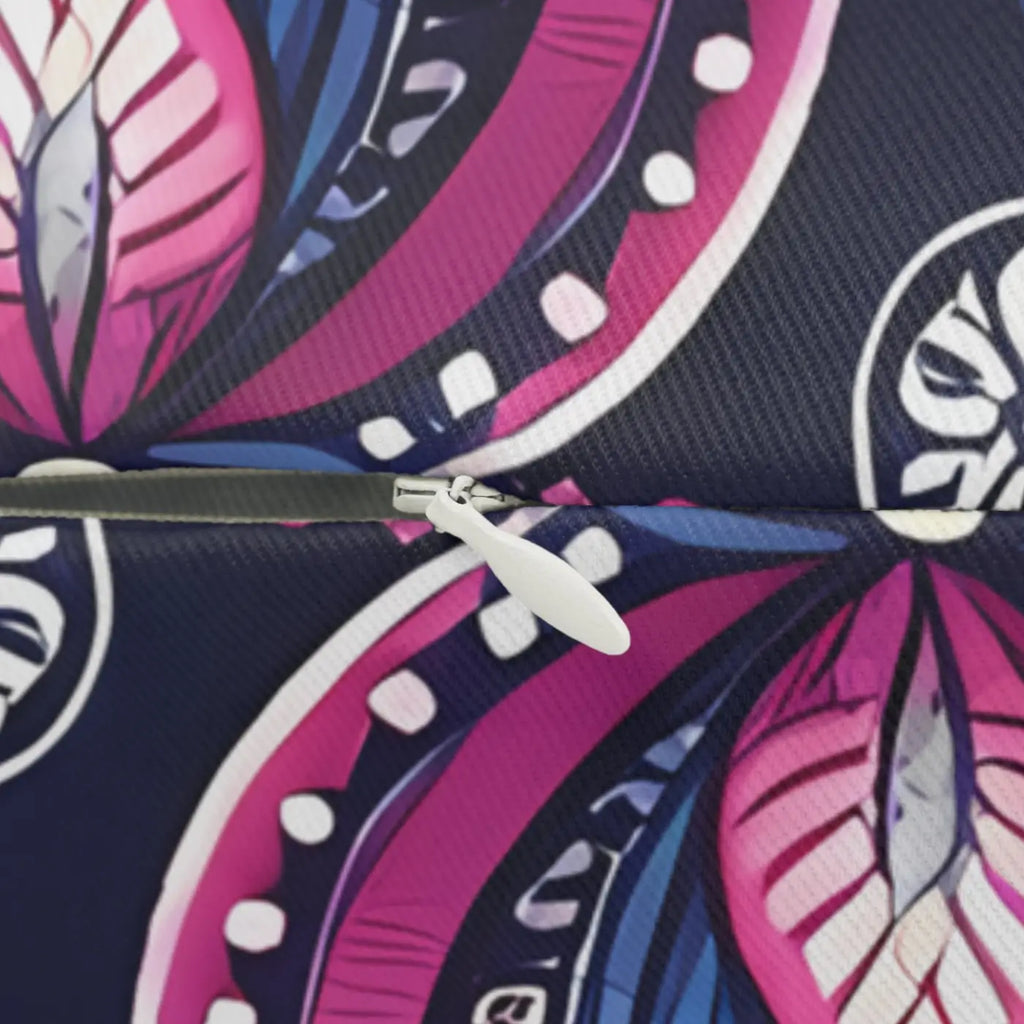 Vibrant Indian Pattern Pillow - Spun Polyester Lumbar - DipaliZ