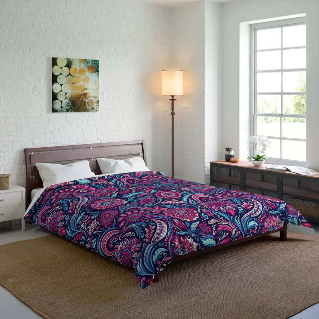 Cozy Indian Pattern Comforter - Eco-Friendly Gifts for Her - DipaliZ