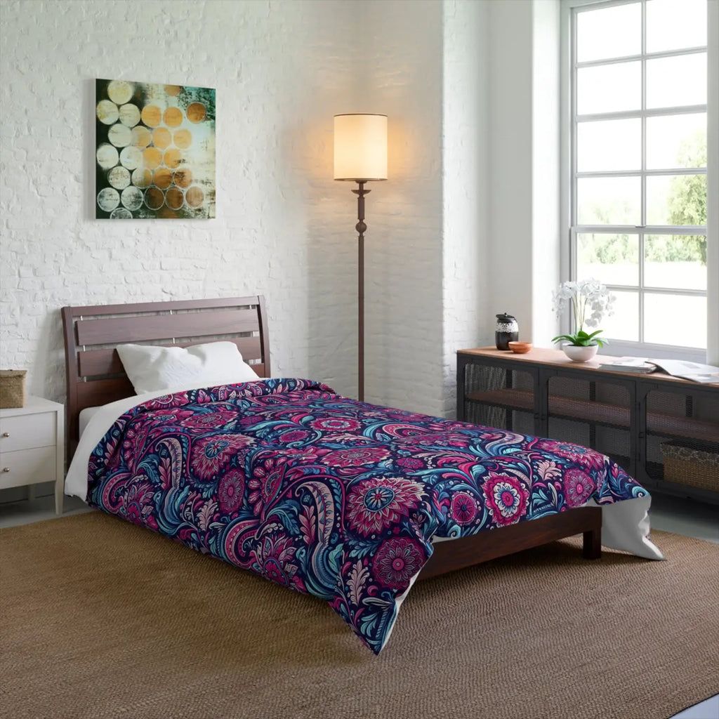 Cozy Indian Pattern Comforter - Eco-Friendly Gifts for Her - DipaliZ
