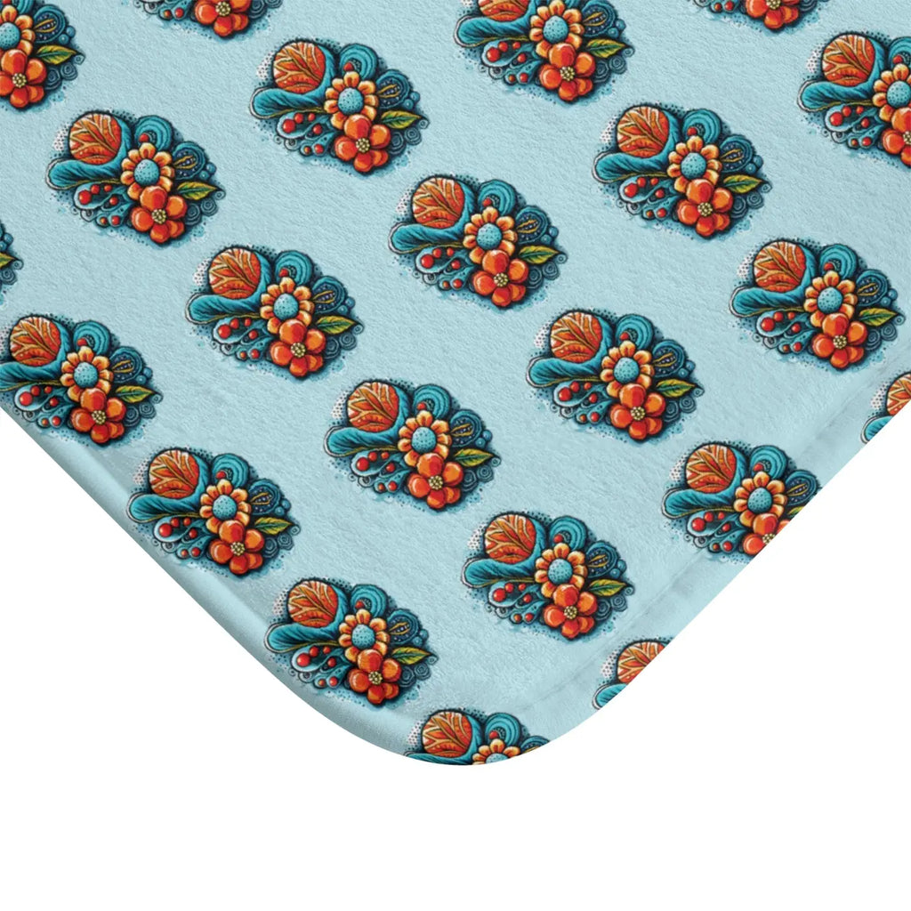 Intricate Flowers Bath Mat - Luxury Bathroom Comfort - DipaliZ