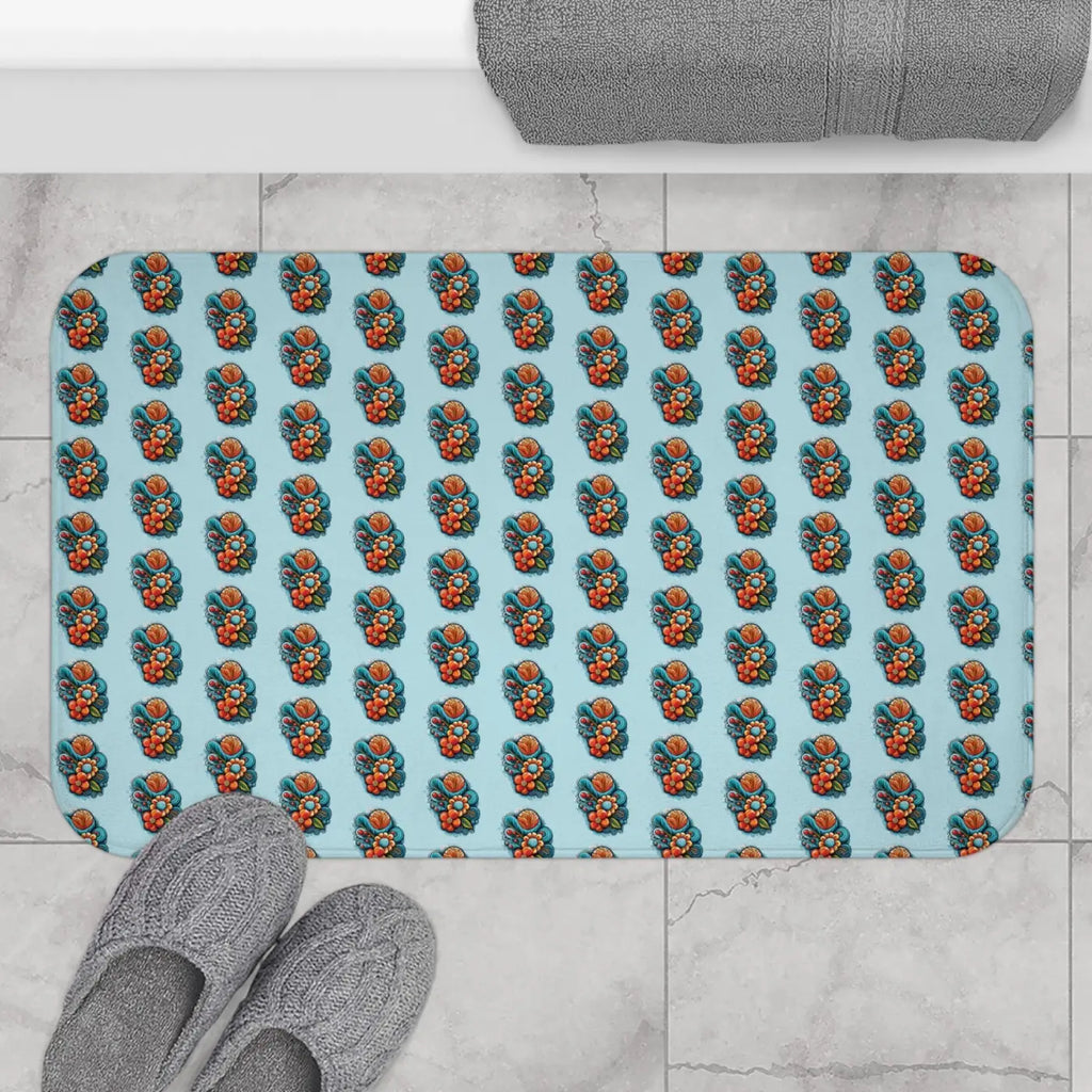 Intricate Flowers Bath Mat - Luxury Bathroom Comfort - DipaliZ