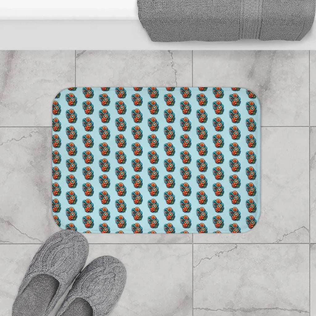 Intricate Flowers Bath Mat - Luxury Bathroom Comfort - DipaliZ