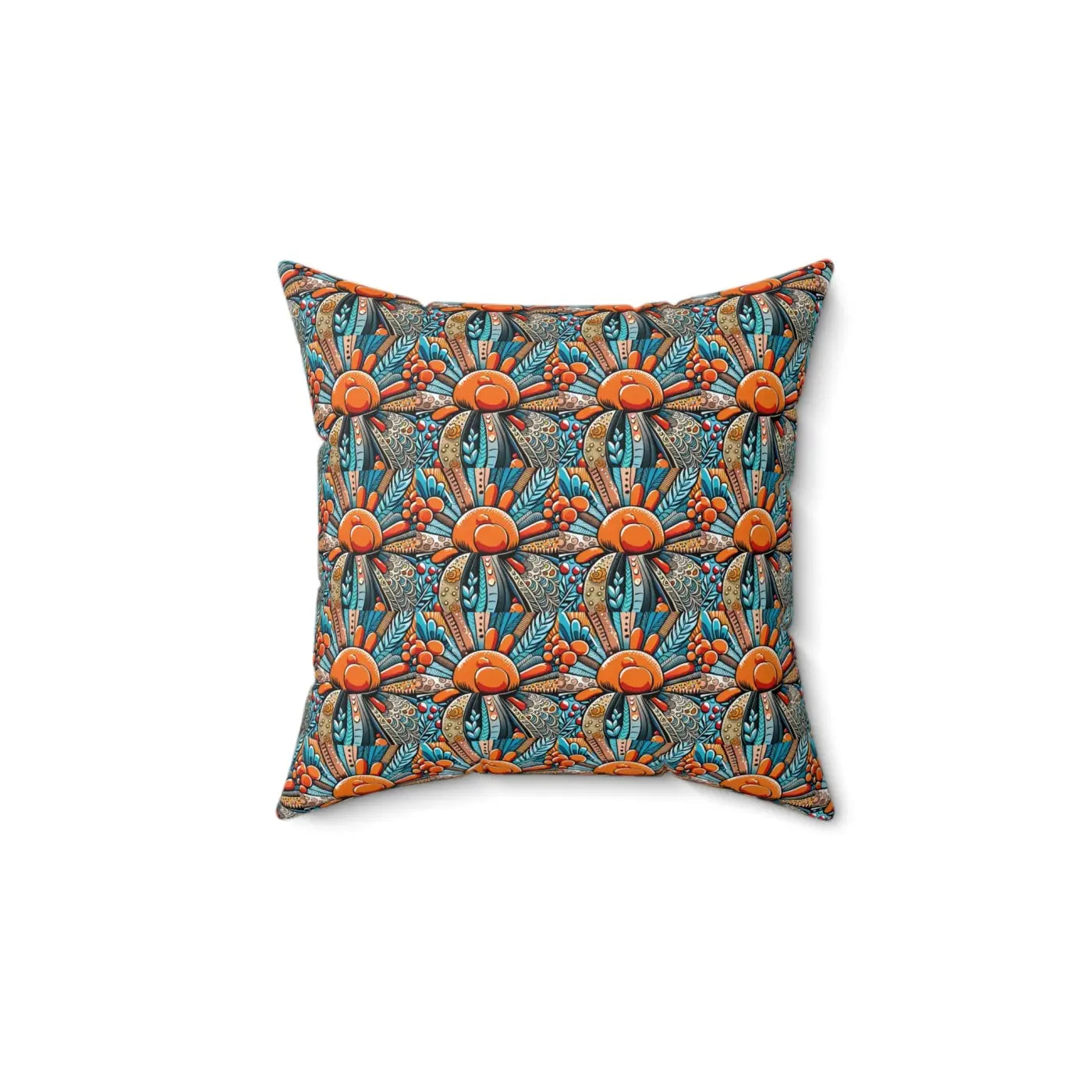 Intricate Flowers Pattern Spun Polyester Square Pillow - DipaliZ