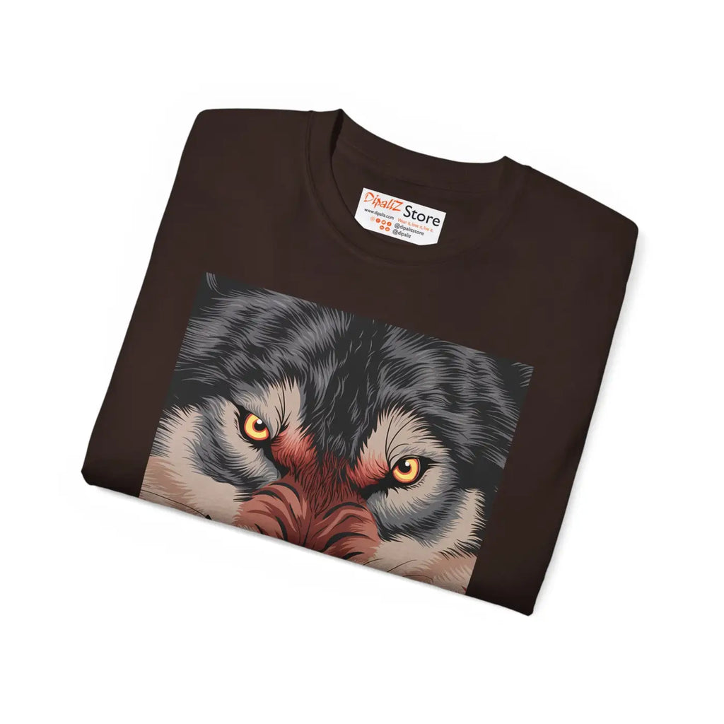 Fierce Wolf Unisex Ultra Cotton Tee - Bold Graphic Print - DipaliZ