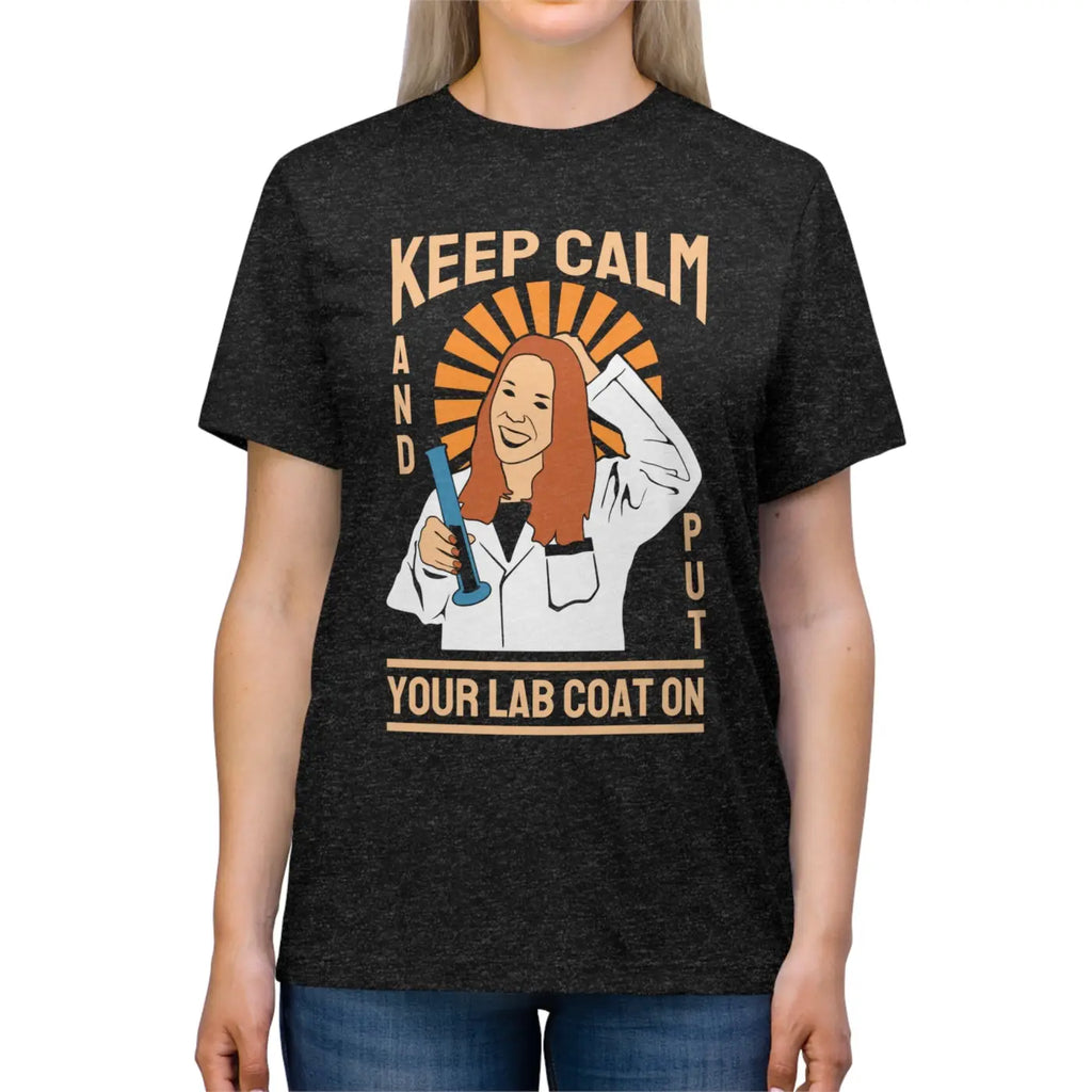 Lab Coat Lovers Unisex Triblend Tee - Keep Calm Design - DipaliZ