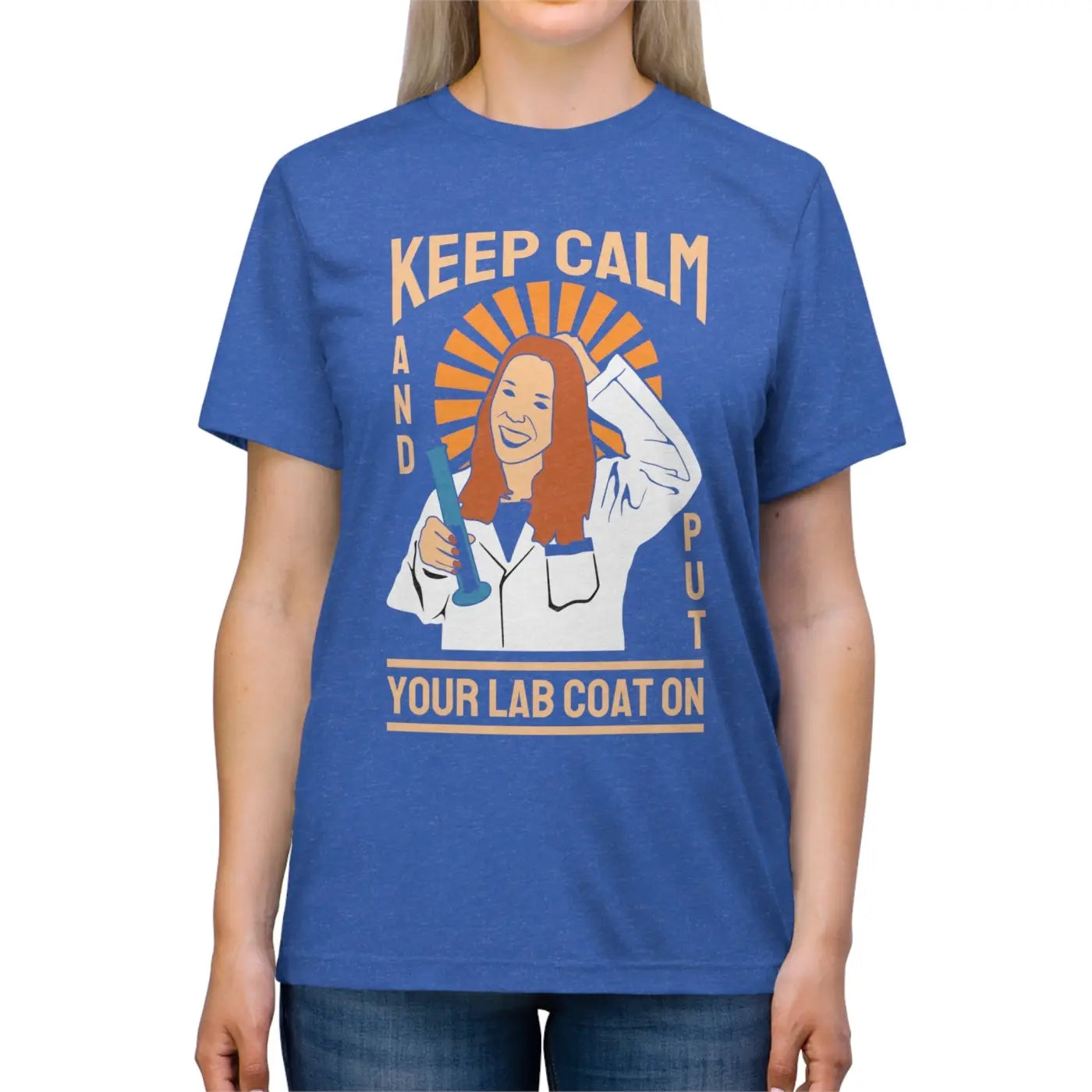 Lab Coat Lovers Unisex Triblend Tee - Keep Calm Design - DipaliZ
