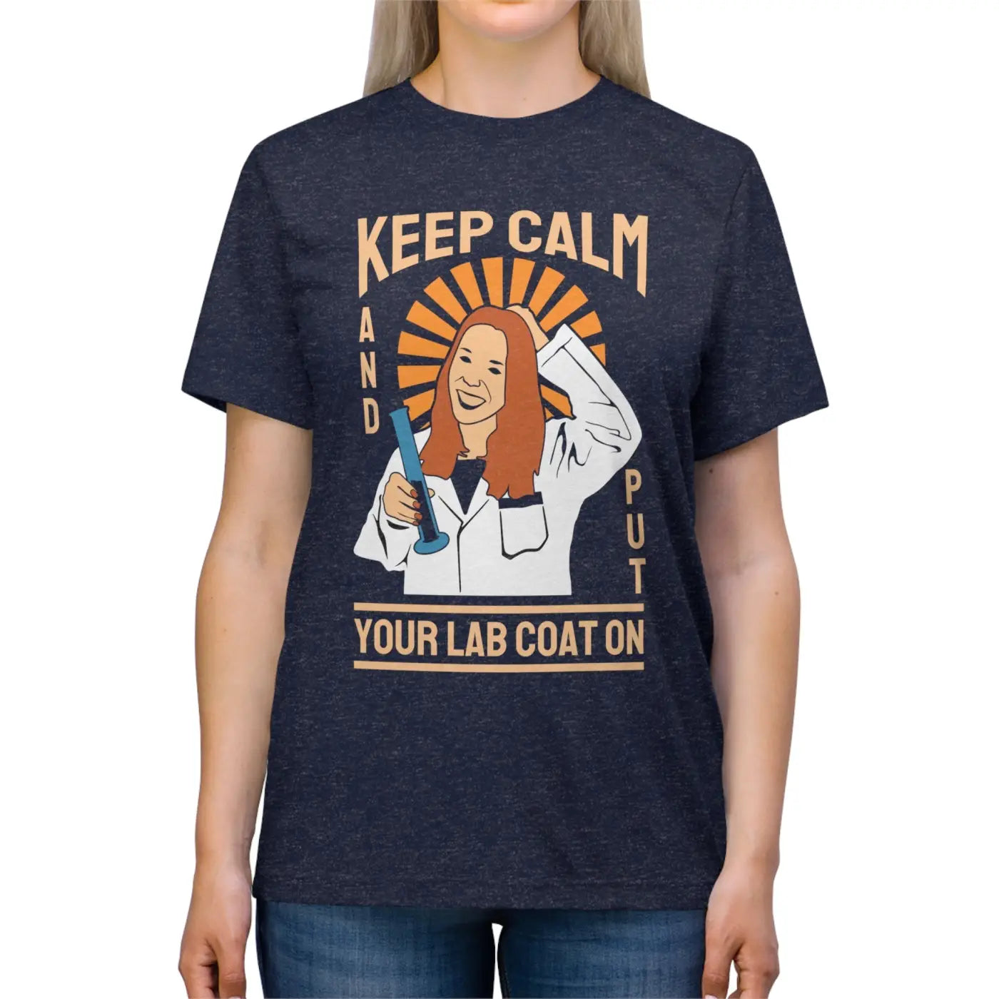 Lab Coat Lovers Unisex Triblend Tee - Keep Calm Design - DipaliZ