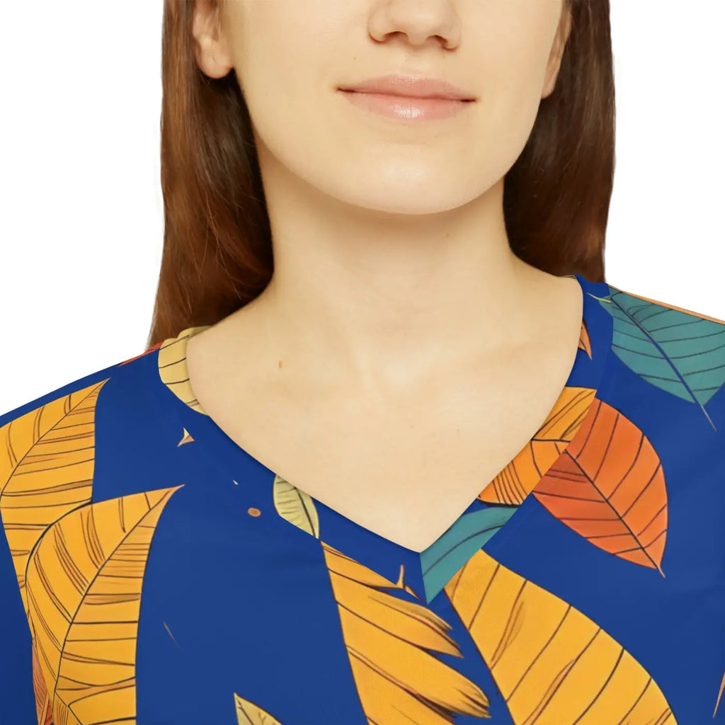 Colored Fall Leaves Long Sleeve Shirt - Autumn Style - DipaliZ