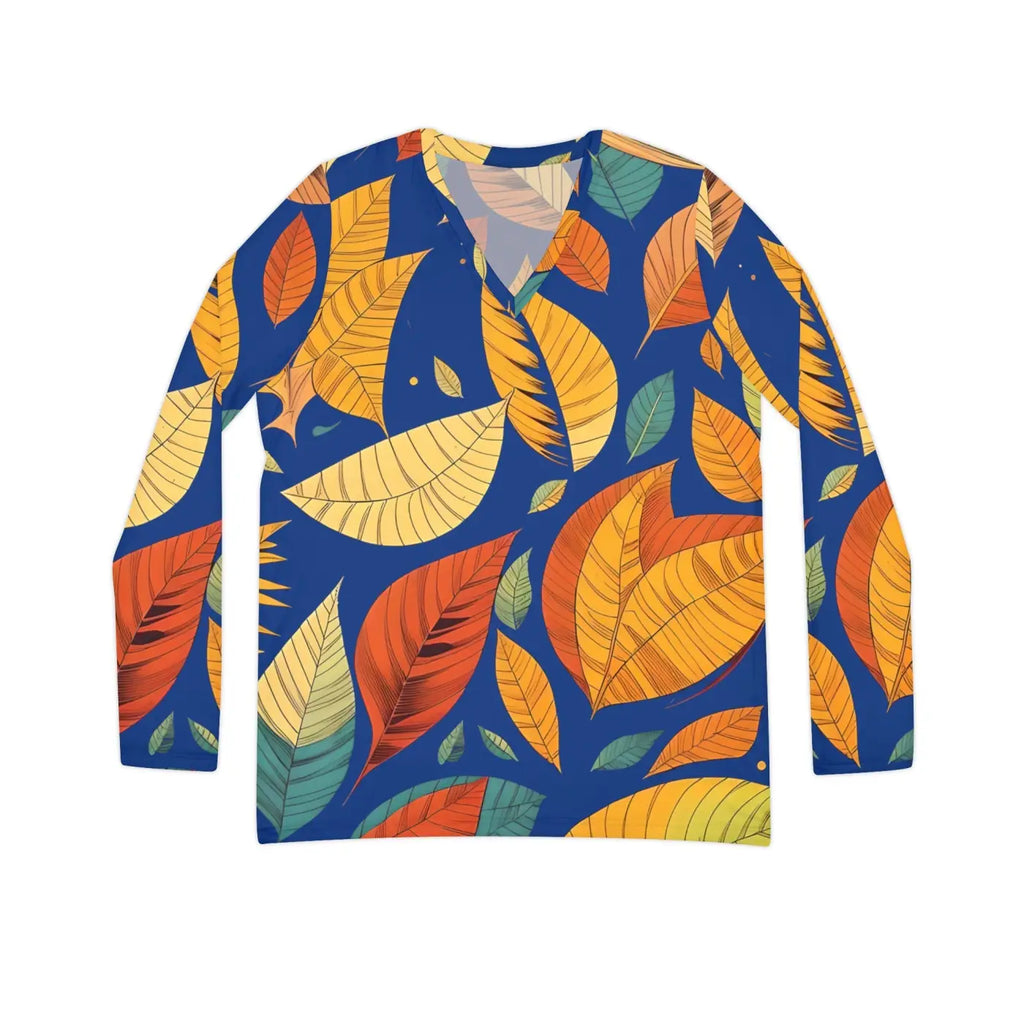 Colored Fall Leaves Long Sleeve Shirt - Autumn Style - DipaliZ