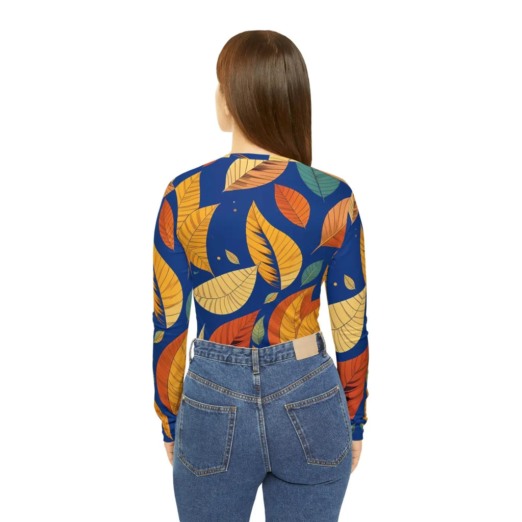 Colored Fall Leaves Long Sleeve Shirt - Autumn Style - DipaliZ