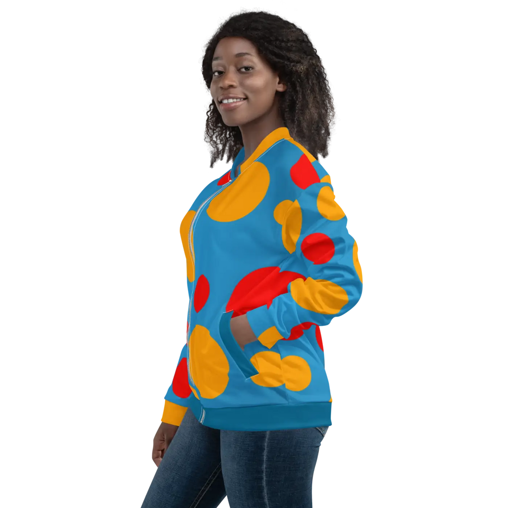 Bomber Jacket - Large Colorful Polka Dots - DipaliZ