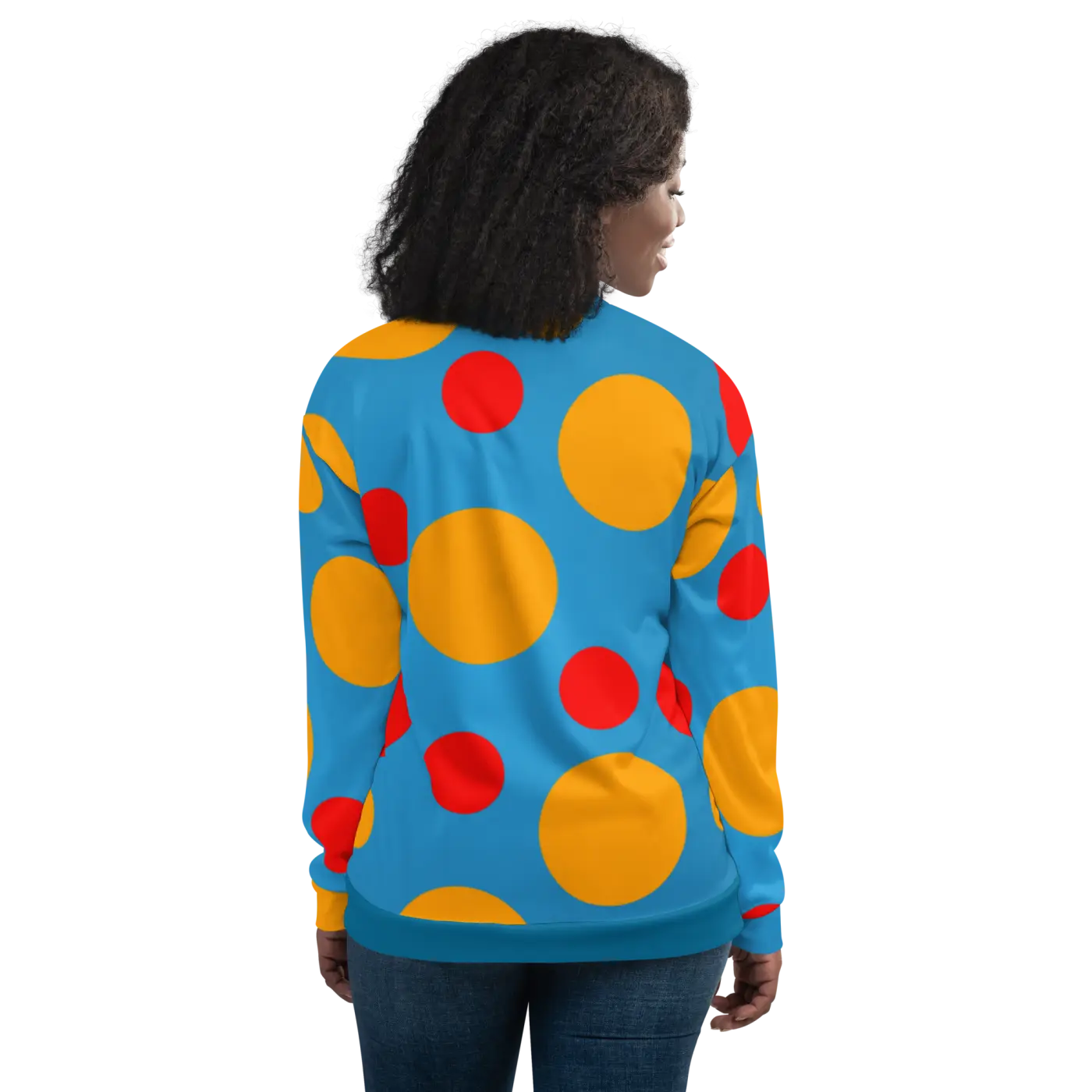 Bomber Jacket - Large Colorful Polka Dots - DipaliZ