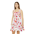 Women's Skater Dress - Large Flowers Print - DipaliZ