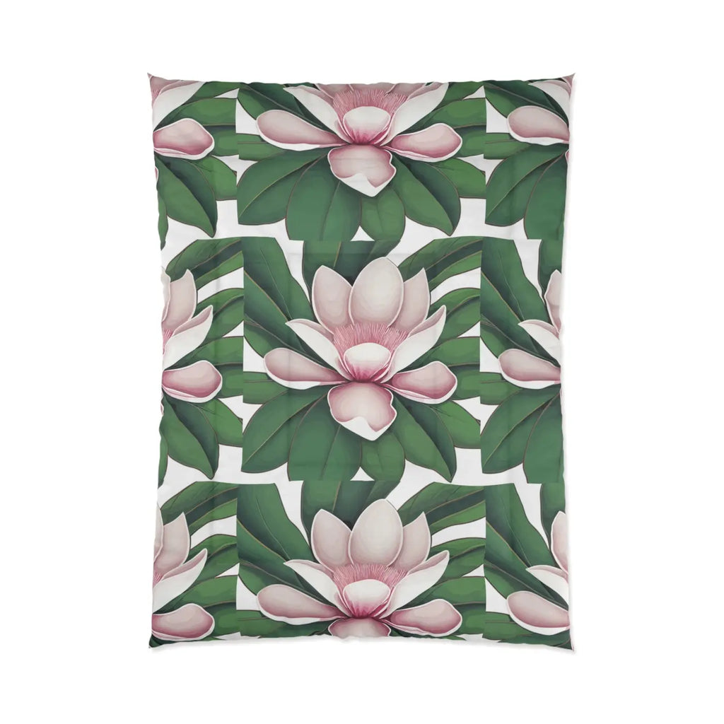 Magnolia Flowers Quilt - Large Floral Bedding - DipaliZ