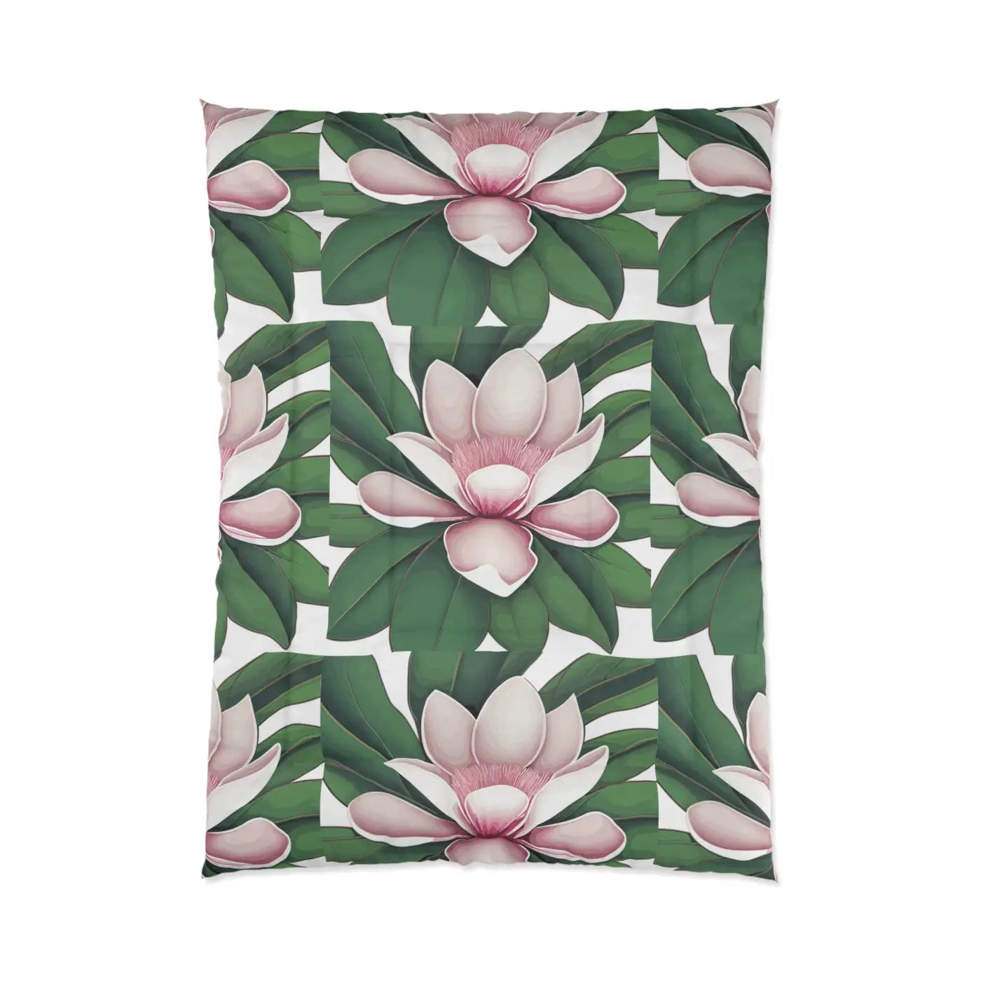 Magnolia Flowers Quilt - Large Floral Bedding - DipaliZ
