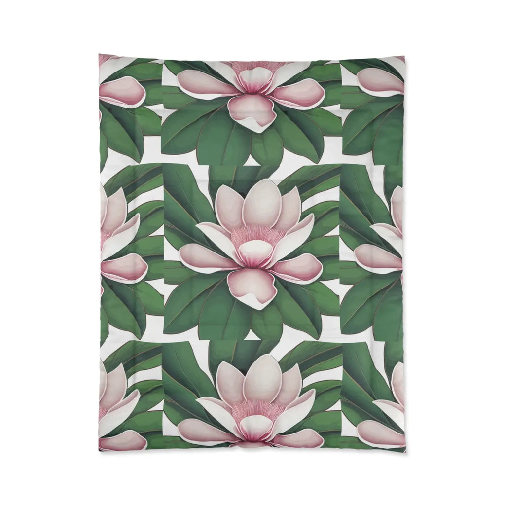Magnolia Flowers Quilt - Large Floral Bedding - DipaliZ