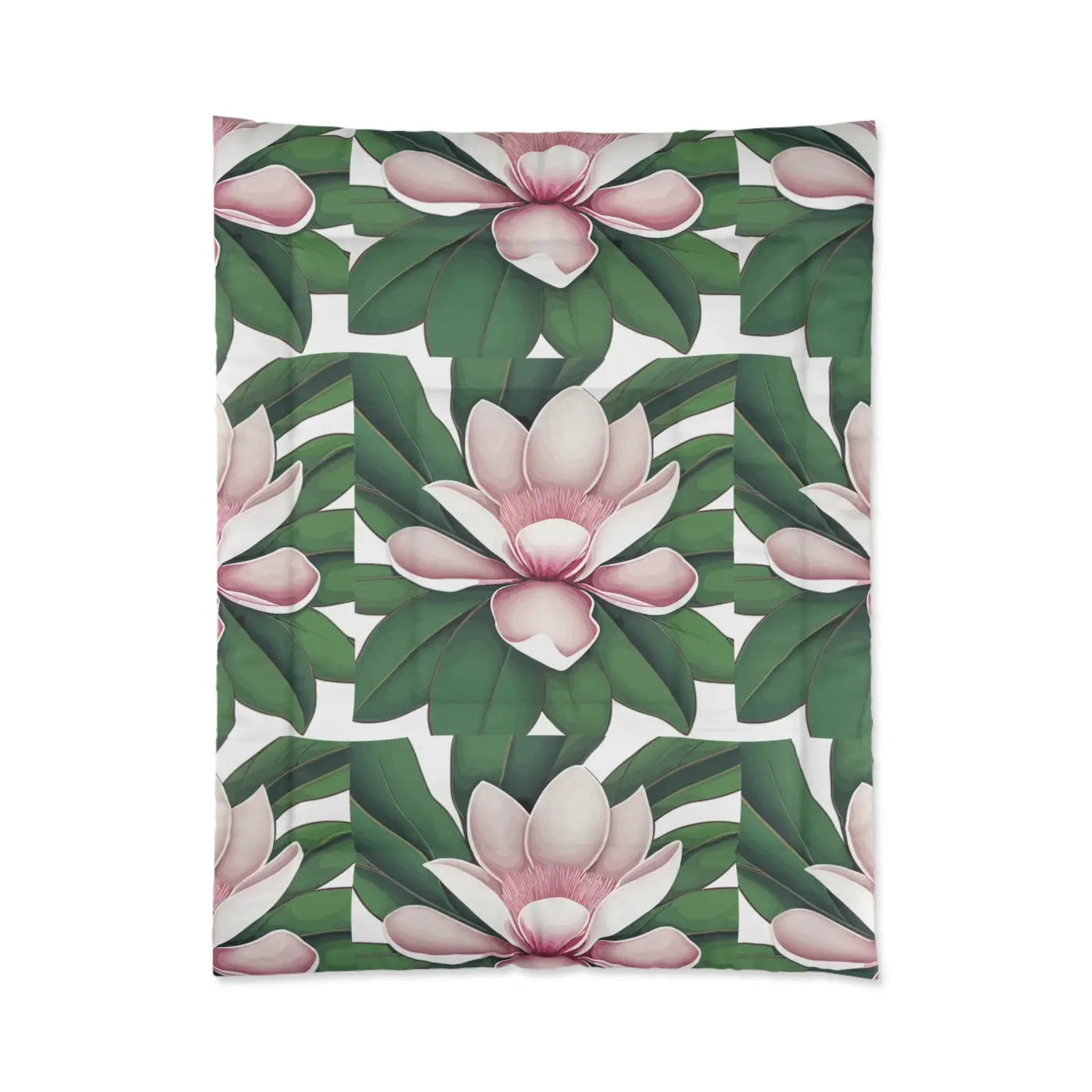 Magnolia Flowers Quilt - Large Floral Bedding - DipaliZ