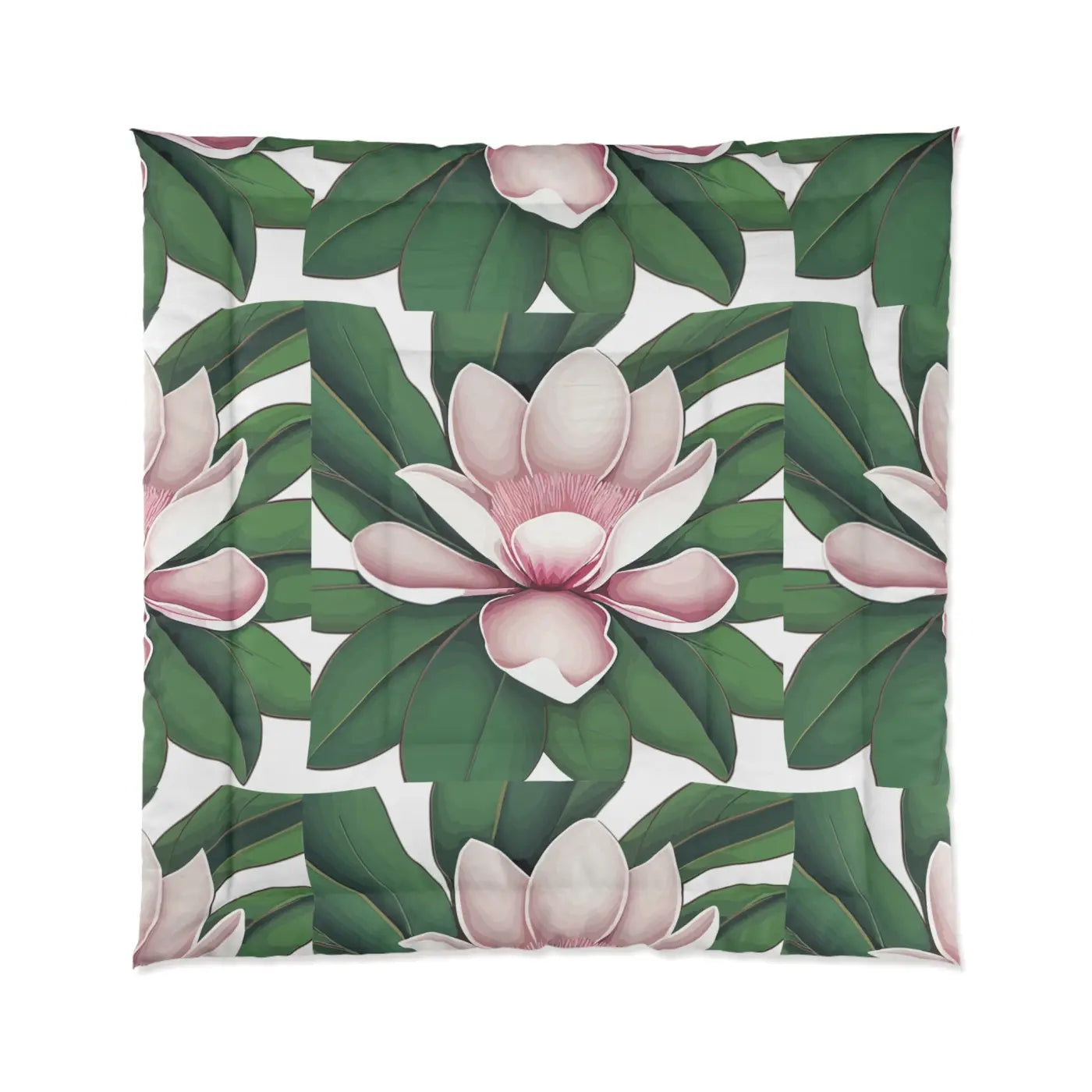 Magnolia Flowers Quilt - Large Floral Bedding - DipaliZ