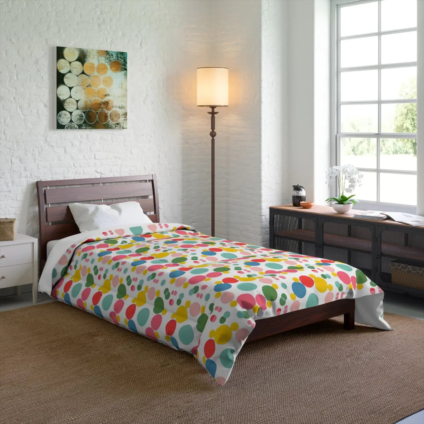 Large Polka Dots Blanket - Cozy Modern Warmth - DipaliZ
