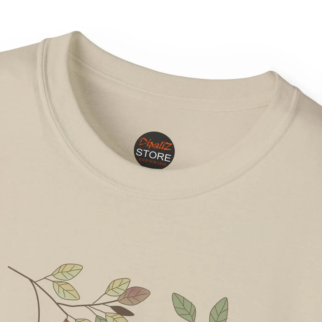 Unisex Cotton Tee - Fall Foliage Leaf Design - DipaliZ