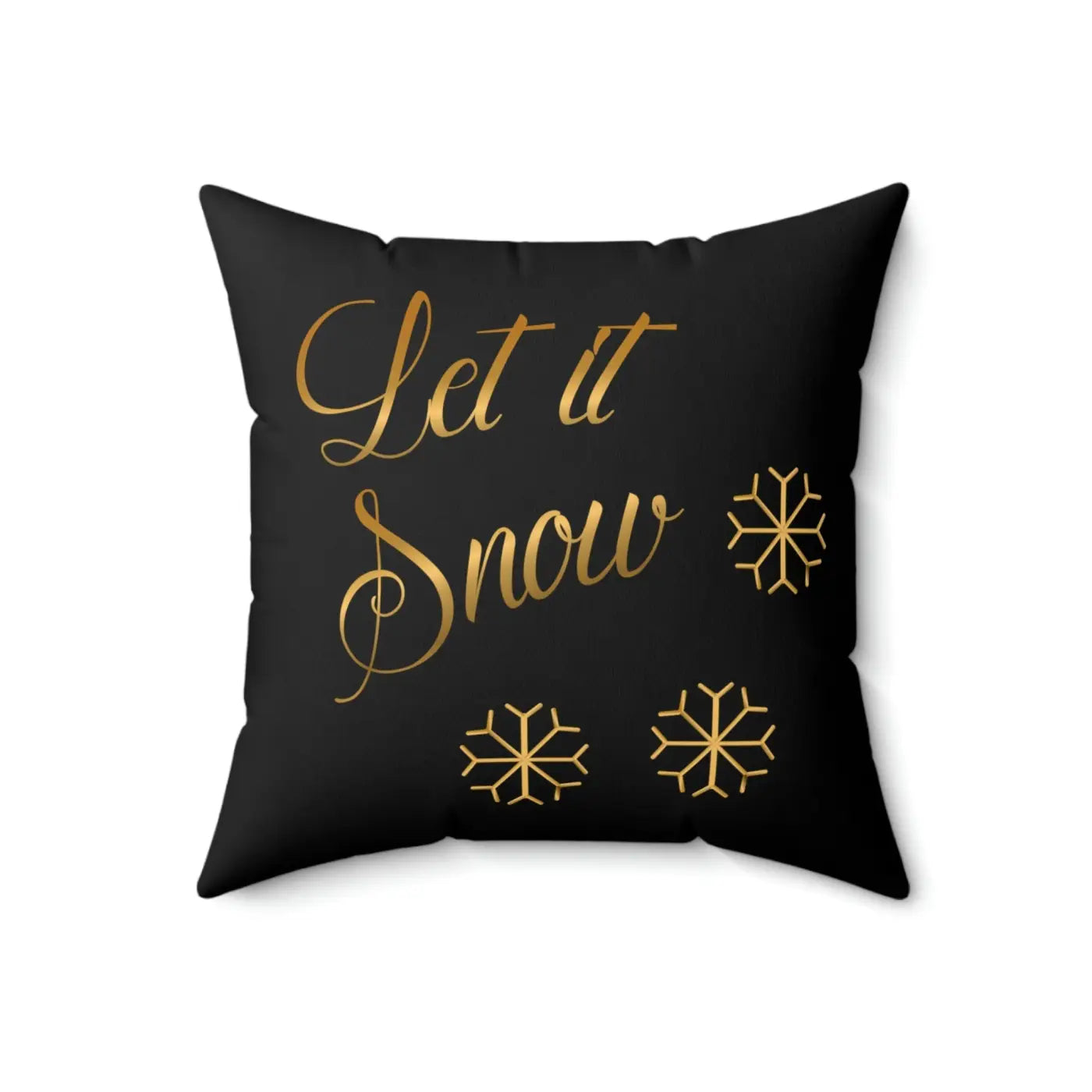 Let It Snow Polyester Square Pillow - Winter Decor - DipaliZ