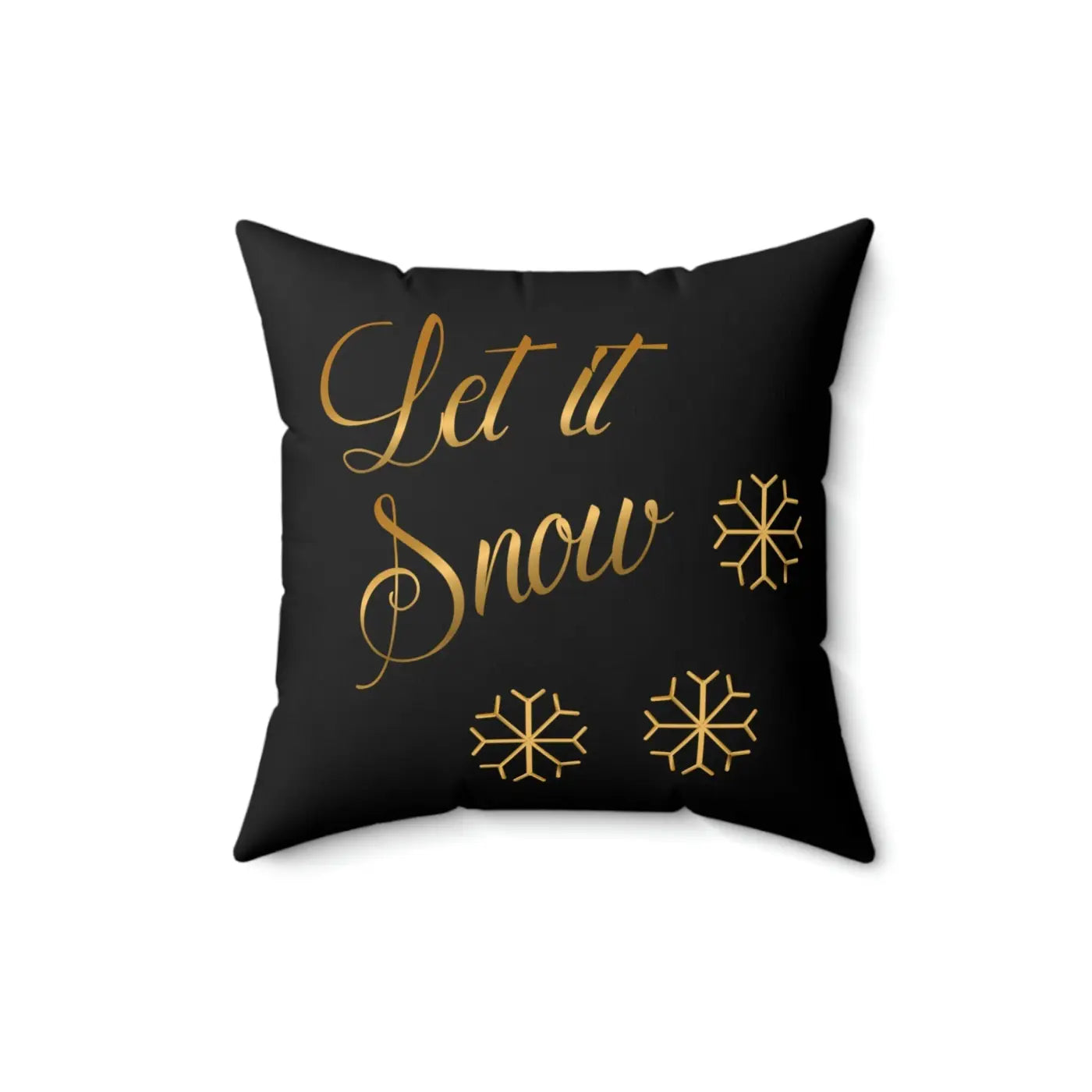 Let It Snow Polyester Square Pillow - Winter Decor - DipaliZ