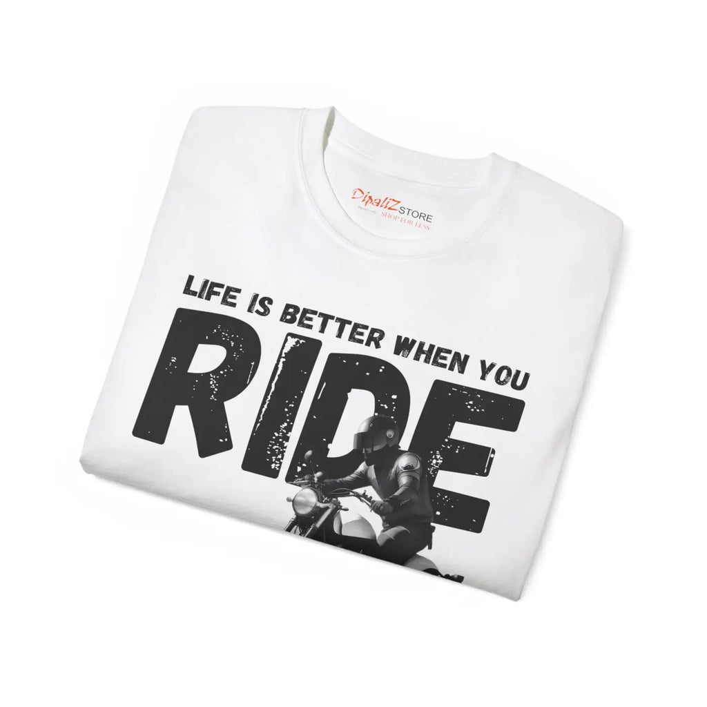 Unisex Ultra Cotton Tee - Motorcycle Freedom Ride - DipaliZ