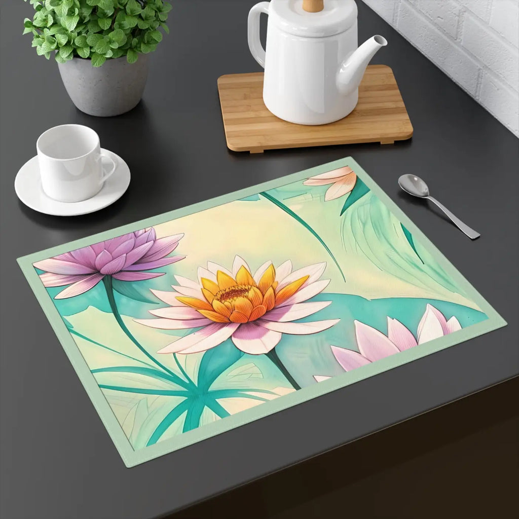 Lotus Flowers Cotton Placemats - Eco-Friendly Gifts - DipaliZ