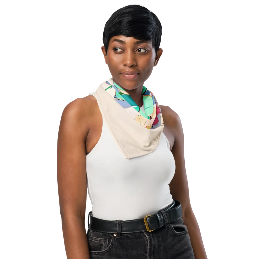 Print Bandana - Lovely Flowers Nature Scarf - DipaliZ