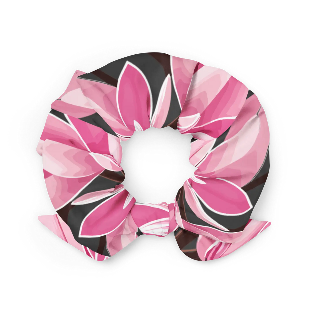 Recycled Scrunchie - Magnolia Flowers One Size - DipaliZ