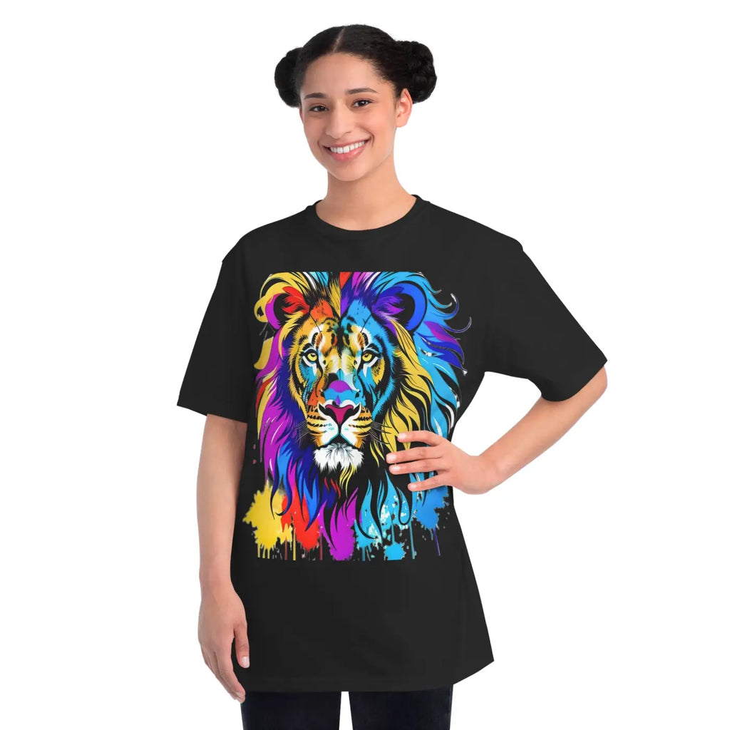 Organic Unisex Classic T Shirt - Majestic Lion Design - DipaliZ