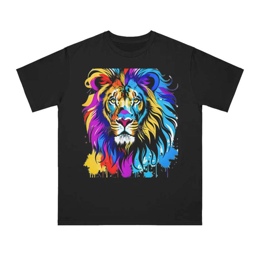 Organic Unisex Classic T Shirt - Majestic Lion Design - DipaliZ