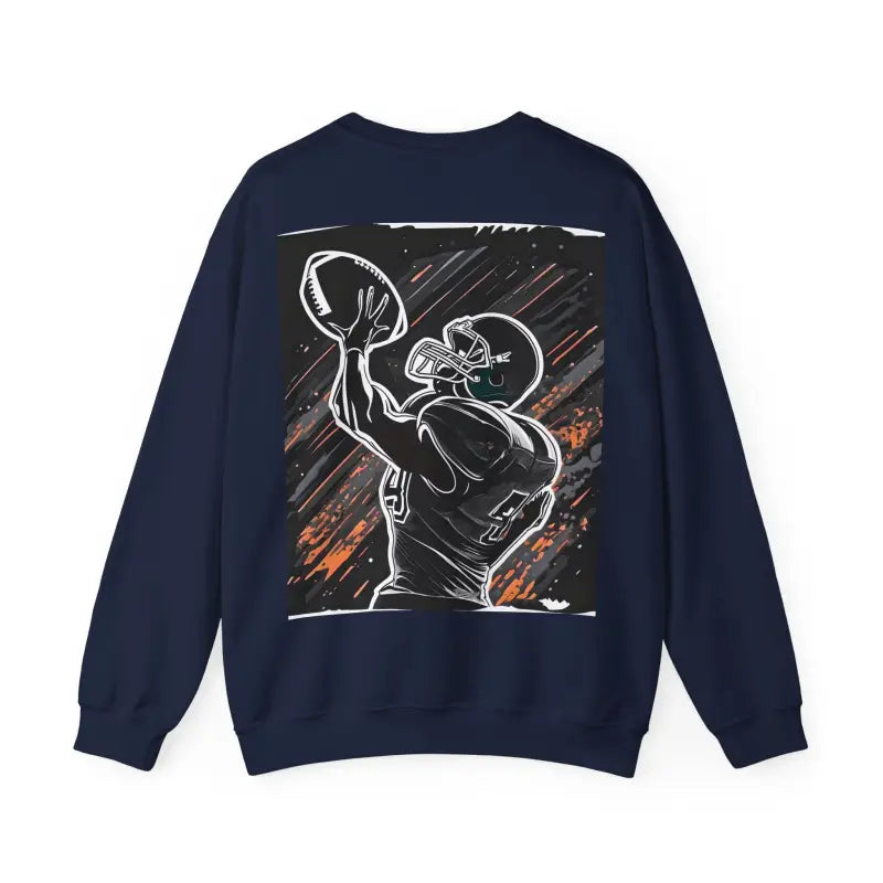 Football Crewneck Sweatshirt - Man Playing American - DipaliZ