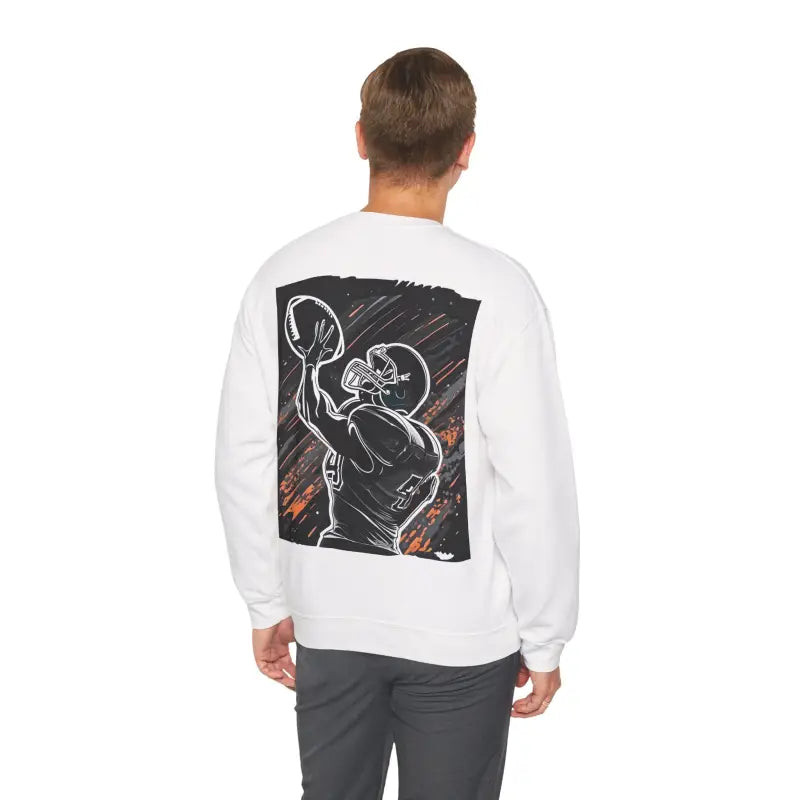 Football Crewneck Sweatshirt - Man Playing American - DipaliZ
