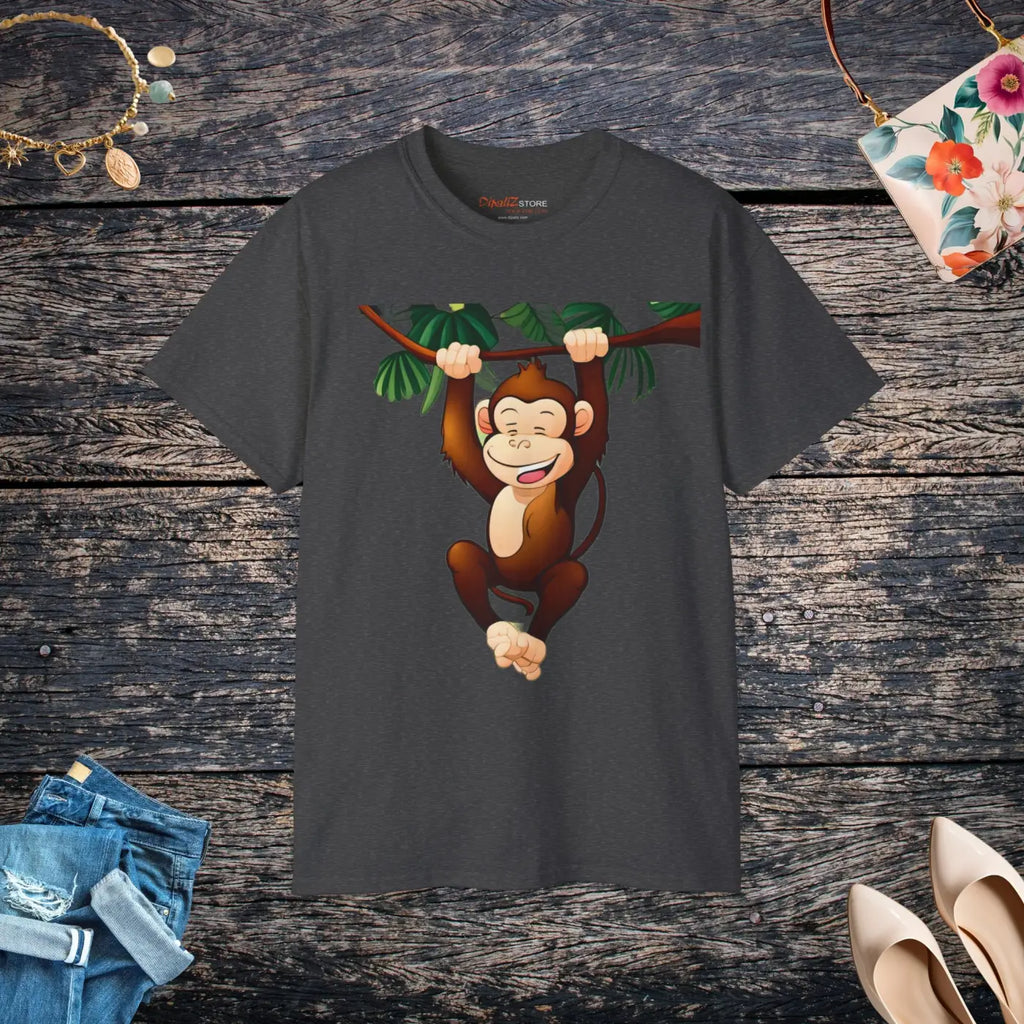 Unisex Ultra Cotton Tee - Classic Monkey Vibe Design - DipaliZ