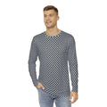 Long Sleeve AOP Tee - Monochrome Geometric Pattern - DipaliZ