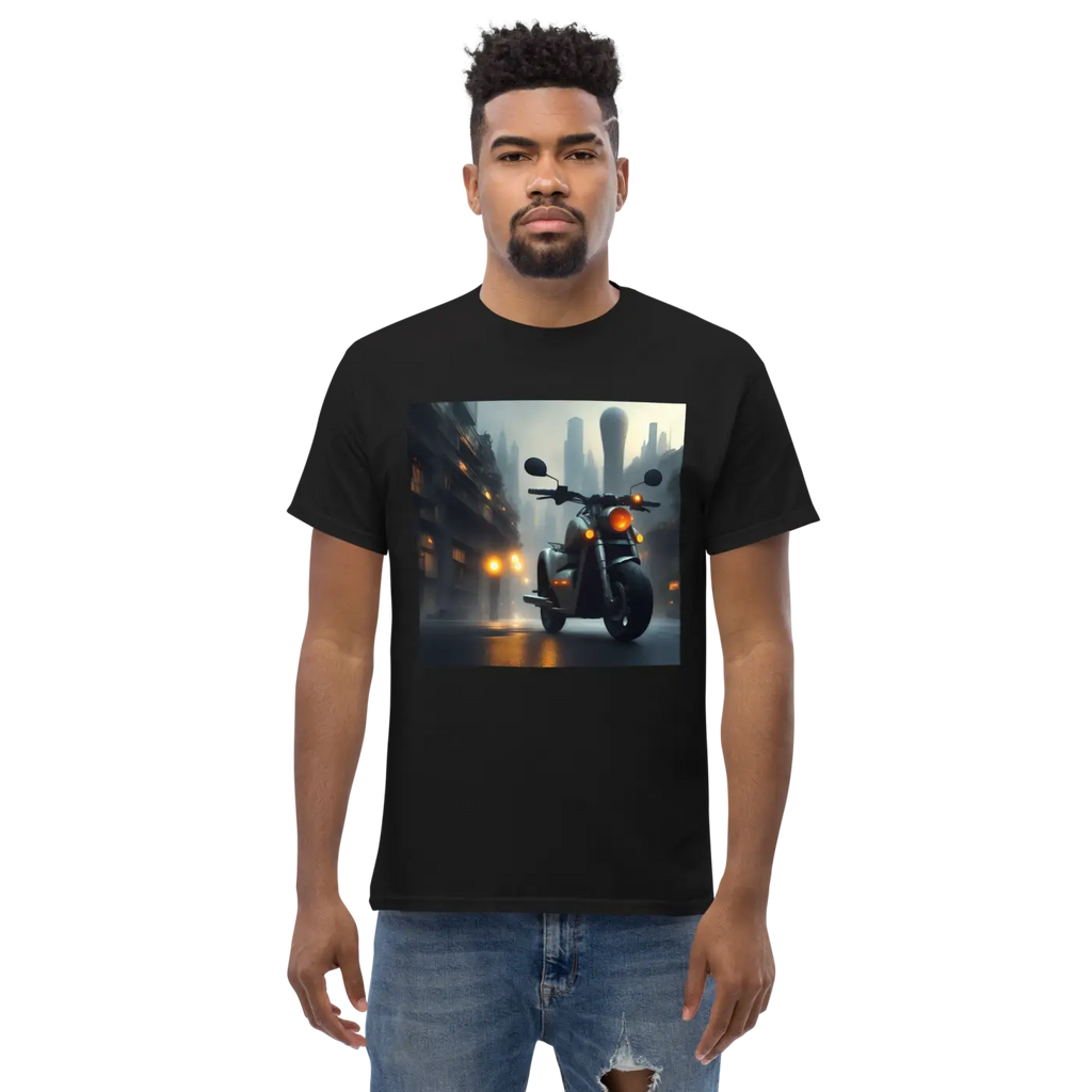 Men's Classic Tee - Urban Motorcycle Cotton Tee - DipaliZ