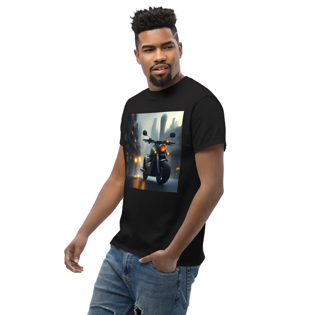 Men's Classic Tee - Urban Motorcycle Cotton Tee - DipaliZ