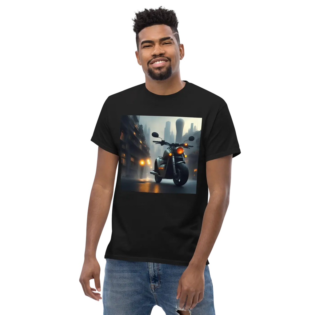 Men's Classic Tee - Urban Motorcycle Cotton Tee - DipaliZ