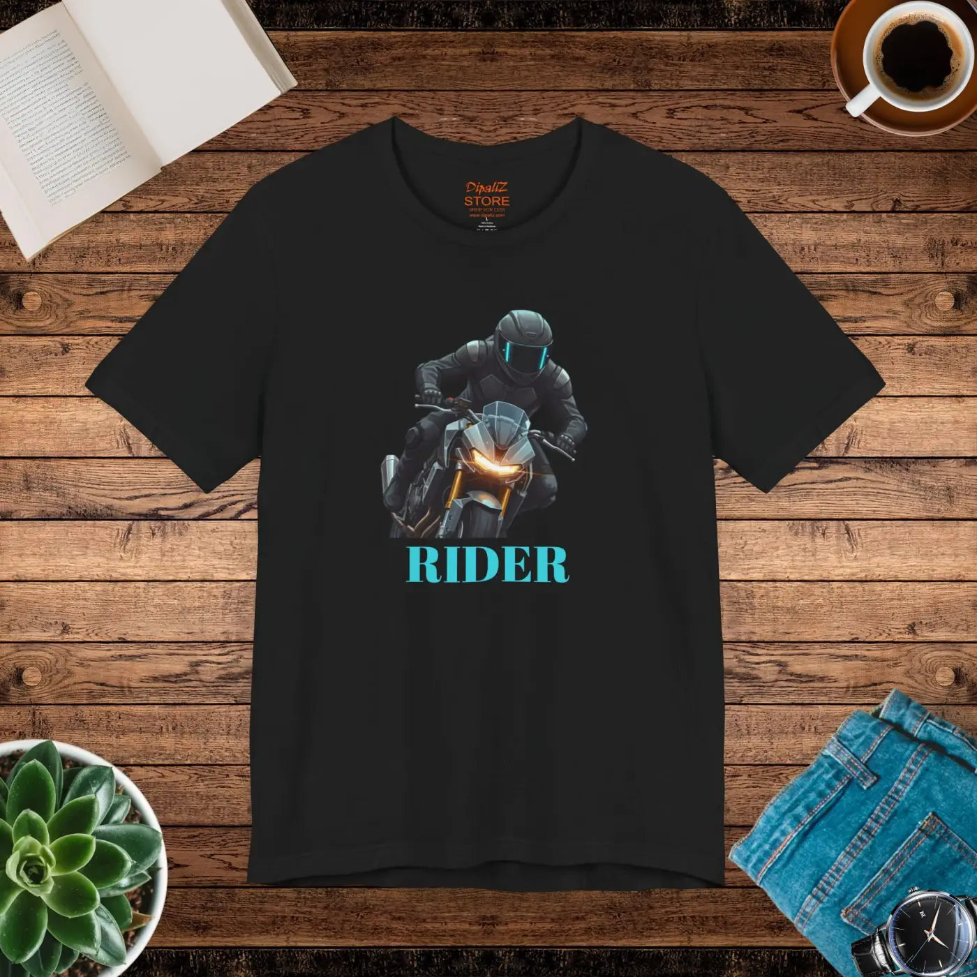 Unisex Jersey Short Sleeve Tee - Motorcycle Rider - DipaliZ