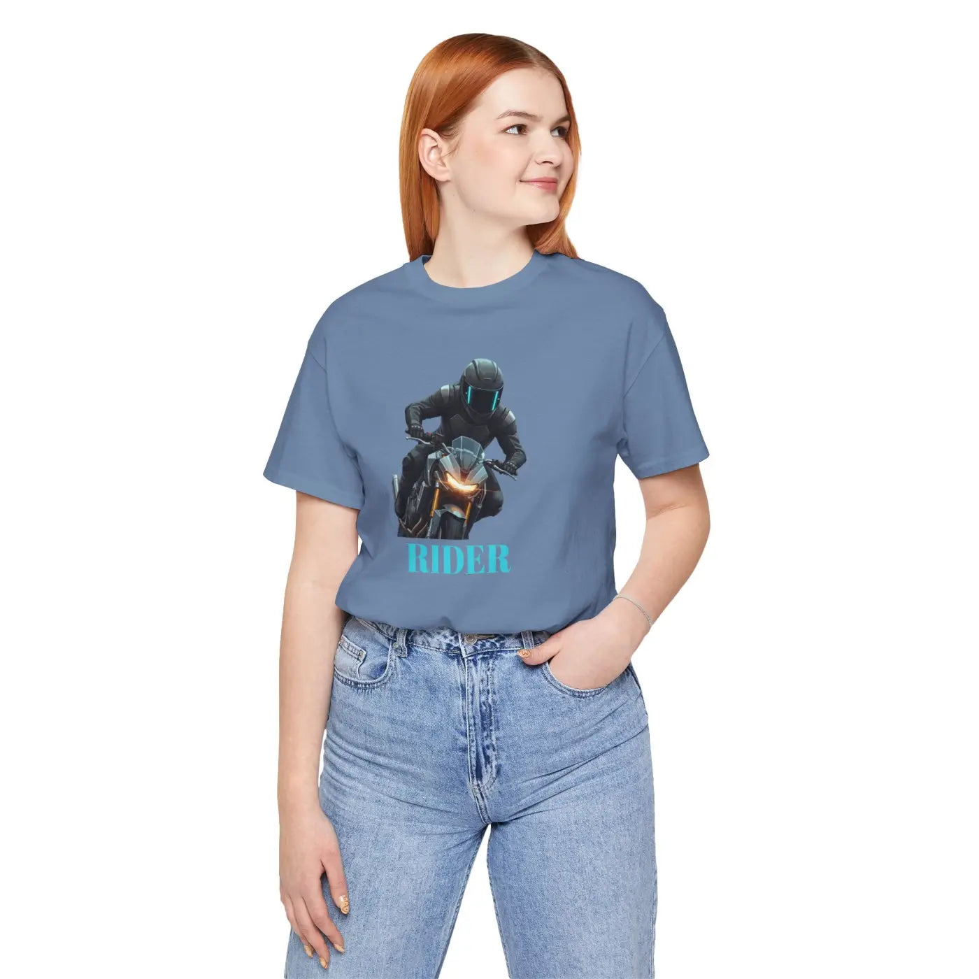 Unisex Jersey Short Sleeve Tee - Motorcycle Rider - DipaliZ