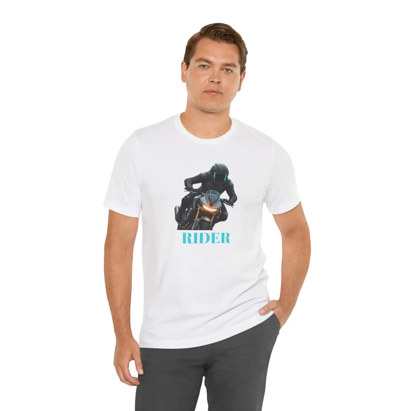 Unisex Jersey Short Sleeve Tee - Motorcycle Rider - DipaliZ