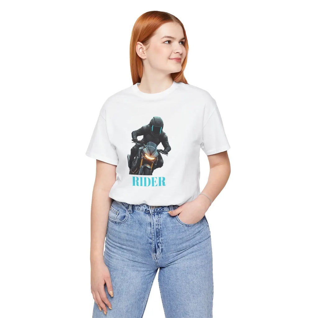 Unisex Jersey Short Sleeve Tee - Motorcycle Rider - DipaliZ