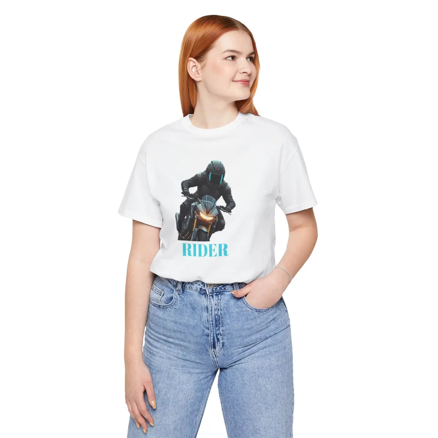 Unisex Jersey Short Sleeve Tee - Motorcycle Rider - DipaliZ
