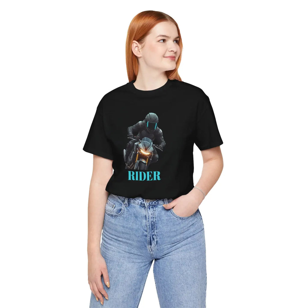 Unisex Jersey Short Sleeve Tee - Motorcycle Rider - DipaliZ