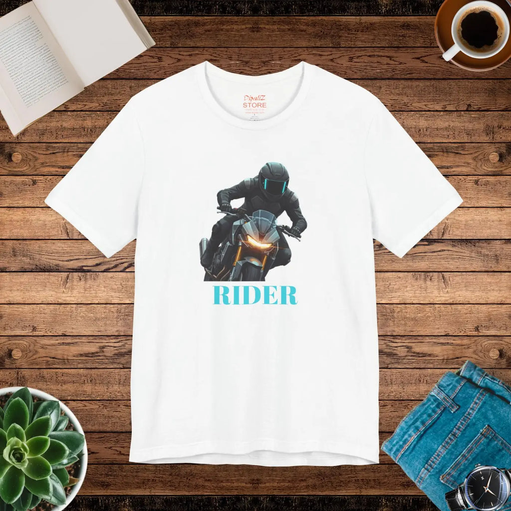 Unisex Jersey Short Sleeve Tee - Motorcycle Rider - DipaliZ
