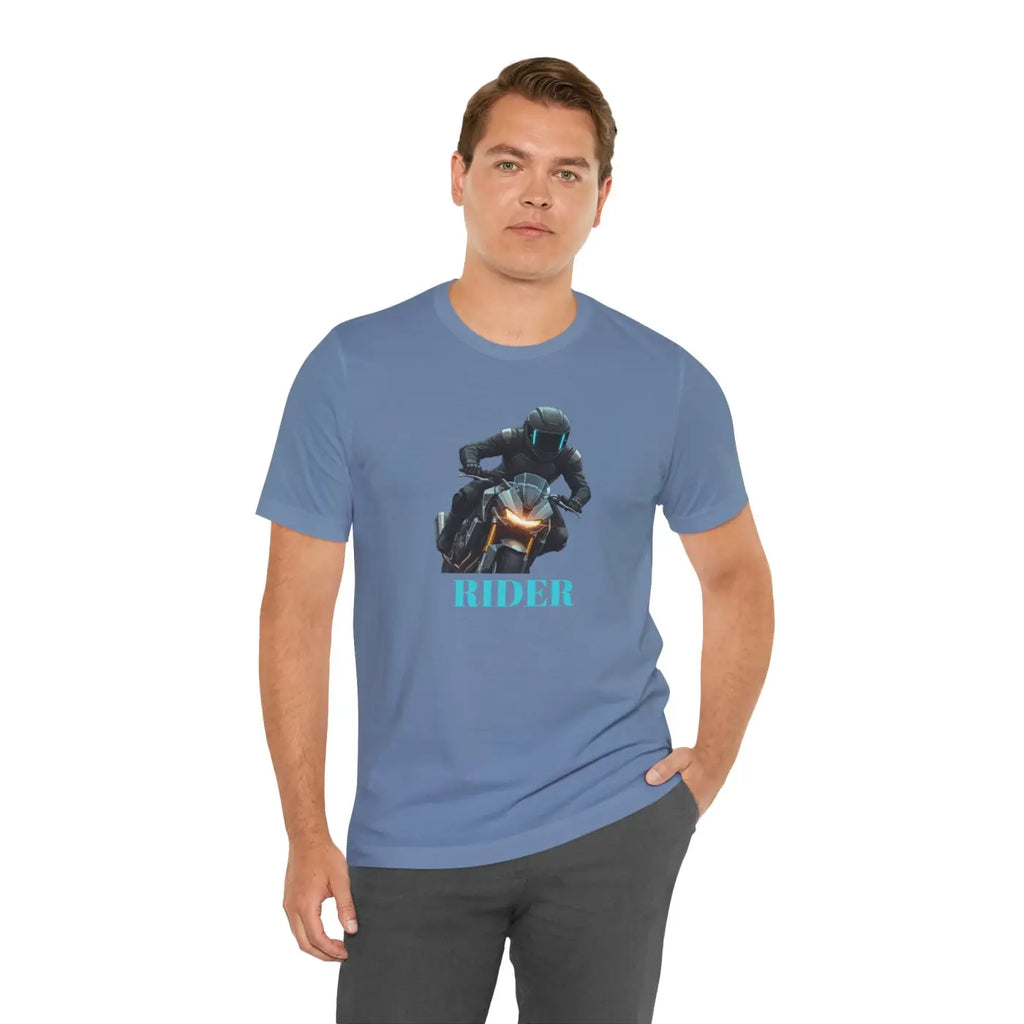 Unisex Jersey Short Sleeve Tee - Motorcycle Rider - DipaliZ