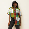 Unisex Button Shirt - Multicolored Geometrical Pattern - DipaliZ