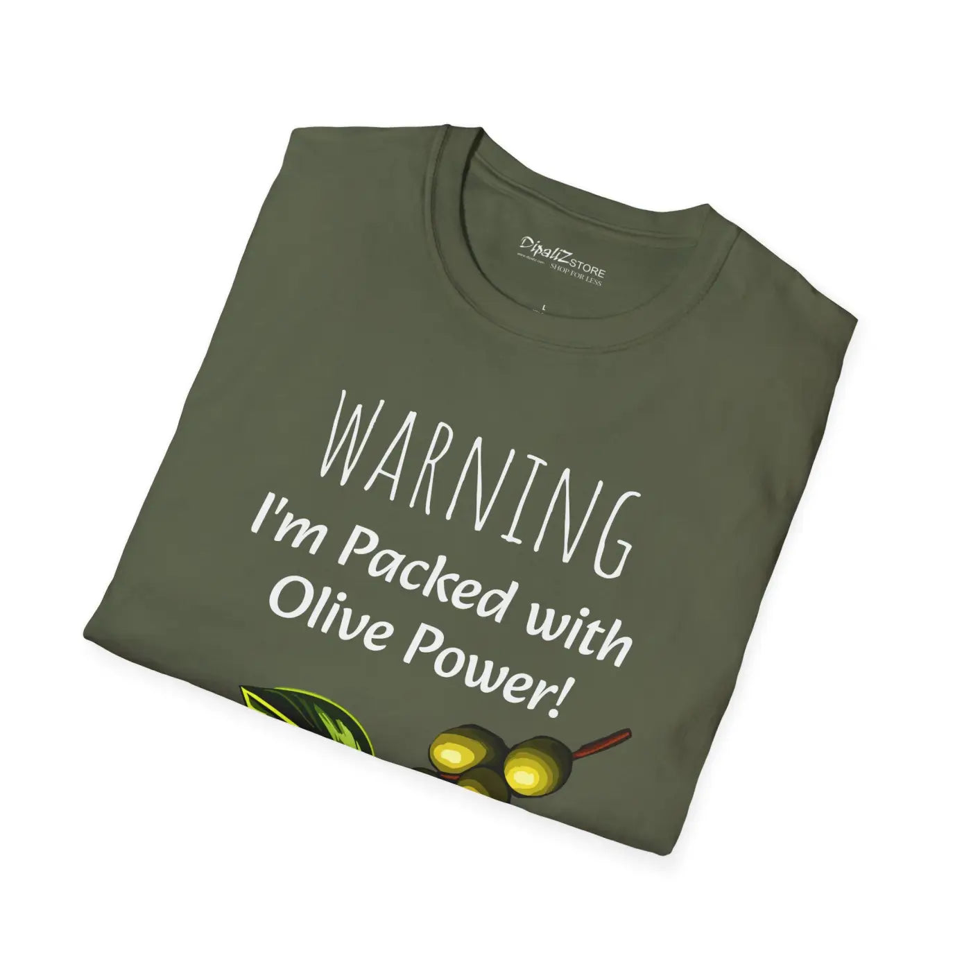 Olive Power Unisex T-Shirt - Softstyle Comfort Design - DipaliZ
