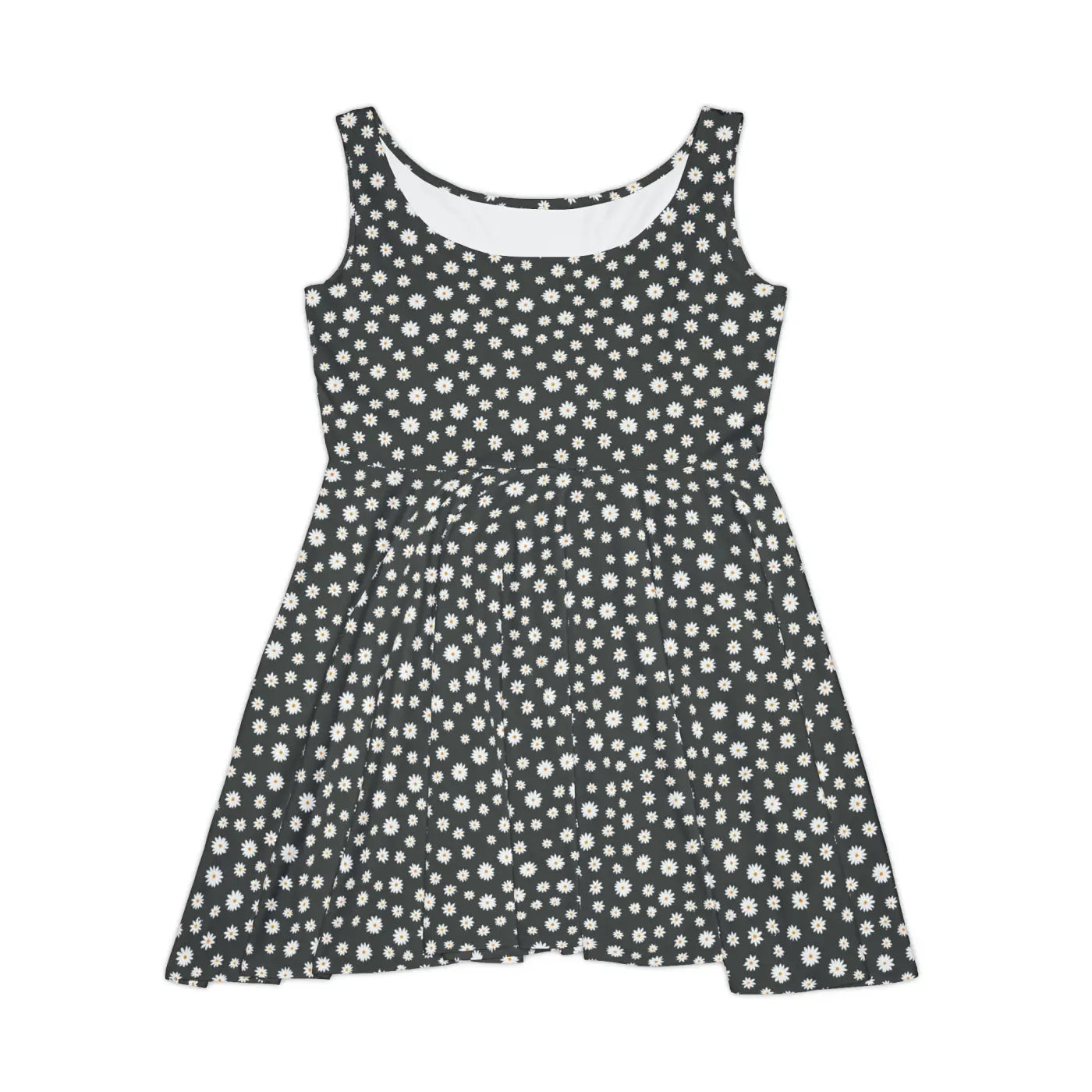 Skater Dress - Orange Flower Pattern - DipaliZ
